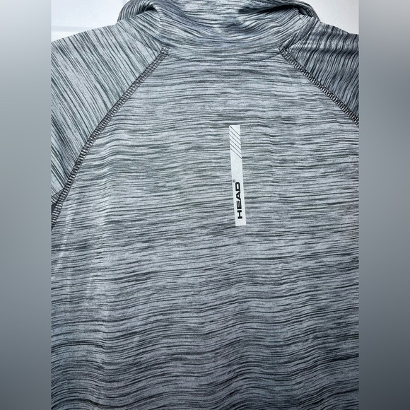 Head Womans Long Sleeve 1/2 Zip Top Sz Large NWT 2 Tone Heather Gray Dri Motion - Picture 7 of 8